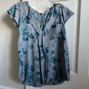 Rebecca Taylor floral silk blouse size 2